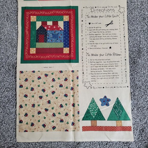 Little Quilt and Little Pillow Fabric Panel Kit With Directions Fabri-Quilt - Picture 3 of 4